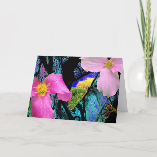 Trillium hälsningkort kort (Framsida)