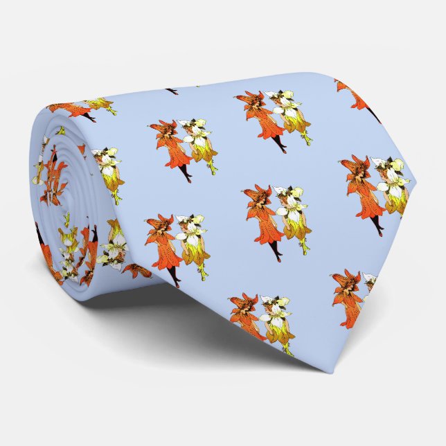 Trillium och Tiger-Lily, Whimsical Flower Bok Art Slips (Rullad)