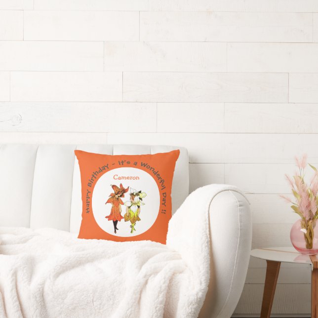 Trillium Tiger-Lily Whimsical Flower Party förråd Kudde (Soffa)