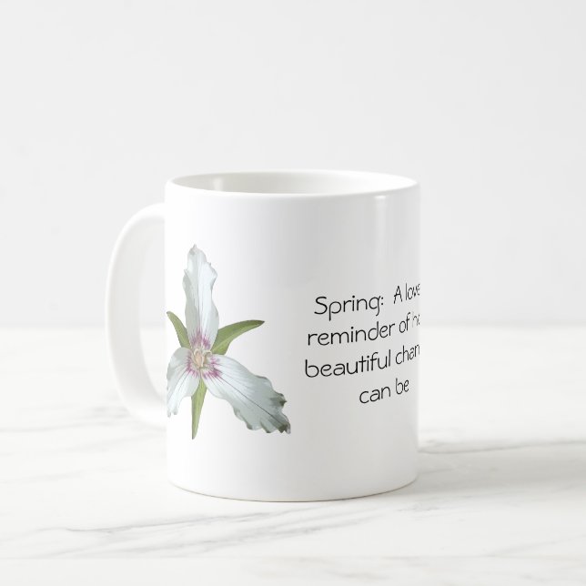 Trillium Vår Wildblomkaffe Mugg (Framsida vänster)