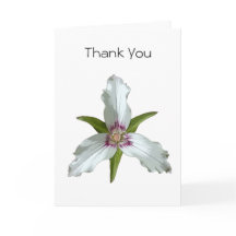 Trillium Vår Wildblomma - tackkort