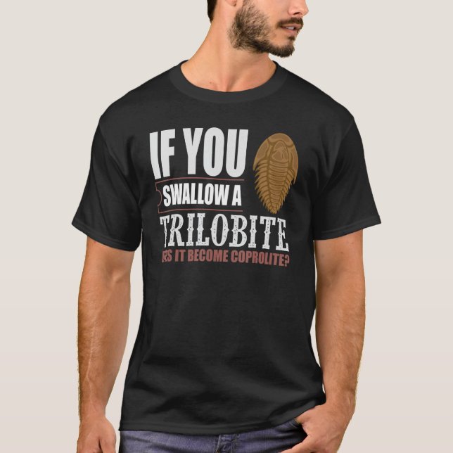 Trilobite Fossil Hunters Future Paleontolog Geo T Shirt (Framsida)