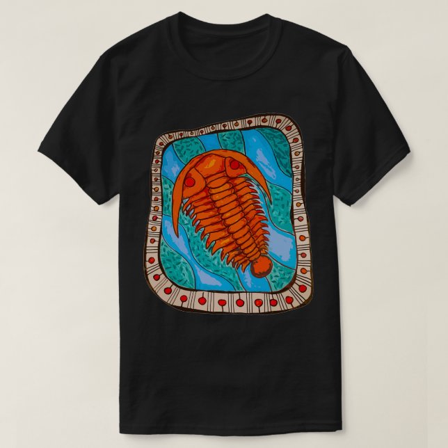 Trilobite Fossil T Shirt (Design framsida)