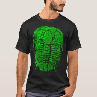 Trilobite Fossil Vector Emerald Mönster T Shirt