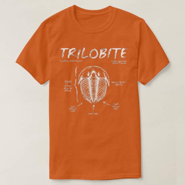 Trilobite Geology Teacher Fossil T Shirt (Design framsida)