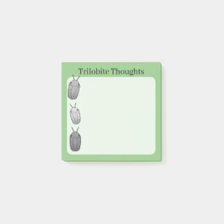 Trilobite Thoughts- Prehistoric Fossil Post-it Block