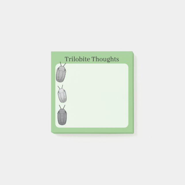 Trilobite Thoughts- Prehistoric Fossil Post-it Block (Framsida)
