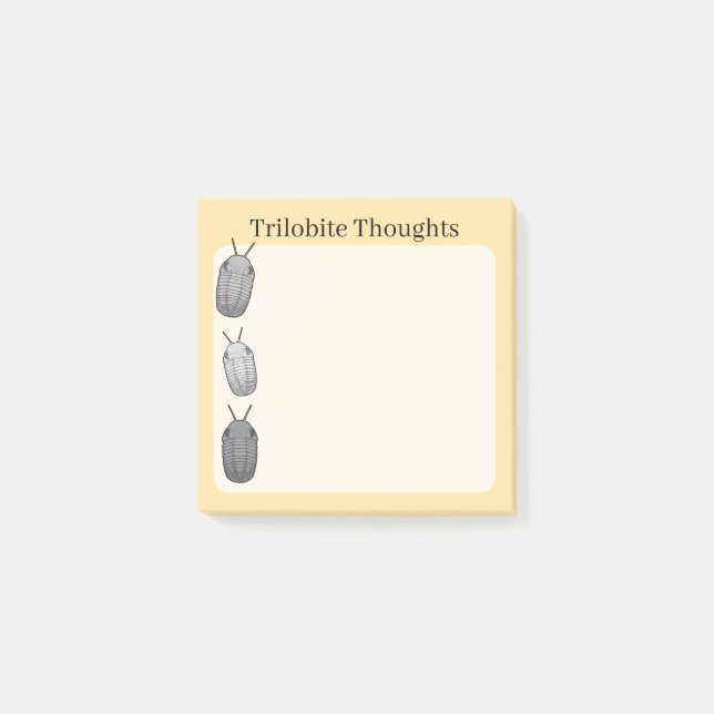 Trilobite Thoughts- Prehistoric Fossil Post-it Block (Framsida)
