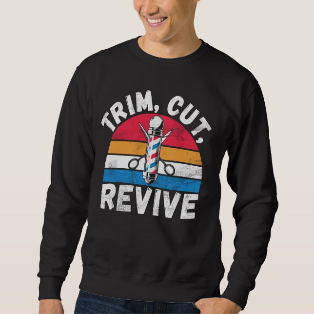Trim Clive Revive Barber Lång Ärmad Tröja (Framsida)
