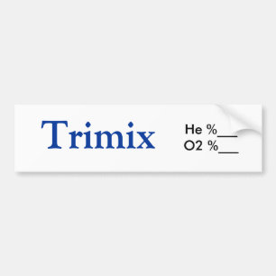 Trimix tankklistermärke bildekal