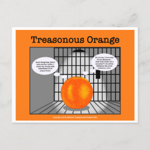 Trimlig Orange... bakåtblickande i den skapar. Vykort