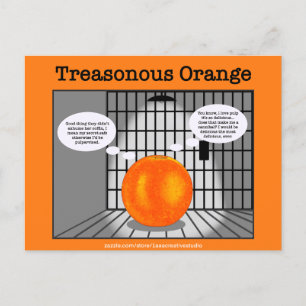 Trimlig Orange Vykort
