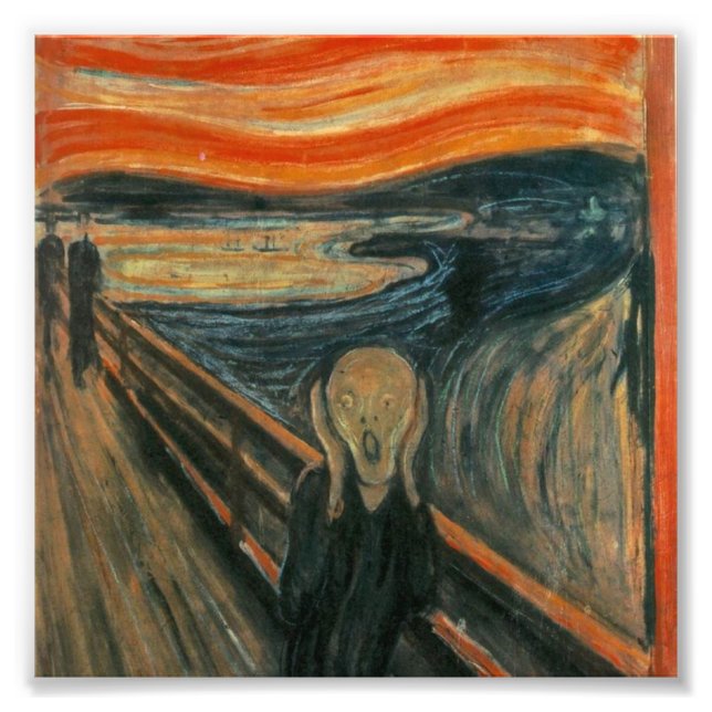 Trimma av Edvard Munch,symbolisk målare Fototryck (Framsidan)