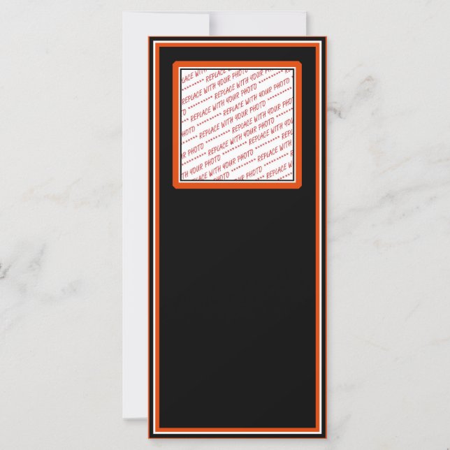 Trimmad fotomall för svart och Orange (Framsida)