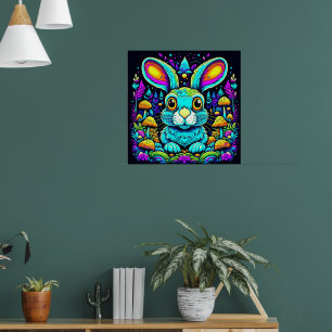 Trimmade ut Shroom-kanin Poster