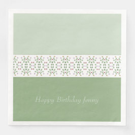 Trimmat färgfullt Blommönster Pappersservett