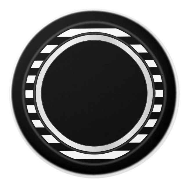 Trimmen Black and White Rand Knopp (Framsidan)