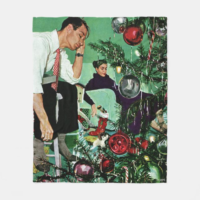 Trimning av Träd Fleecefilt (Framsidan)