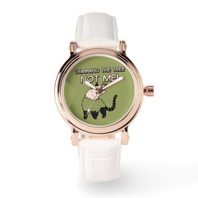 Trimning av Träd, inte mig, Possum Julafton Gift Armbandsur (Framsida)