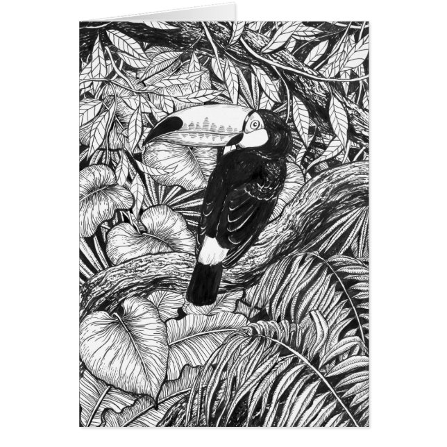 Trimtropiska trädgårdar hälsningskort (Framsidan)