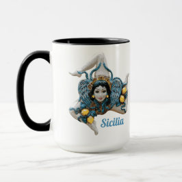 Trinacria av Sicilien Trekantigt symbol Sicilia Mugg