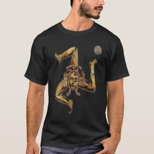 Trinacria för Sicilien Manar och kvinnor italiensk T Shirt