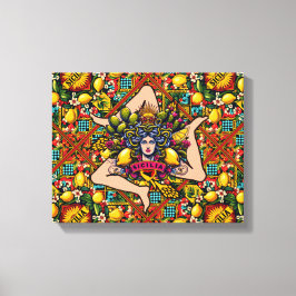 Trinacria Sicilia Canvastryck