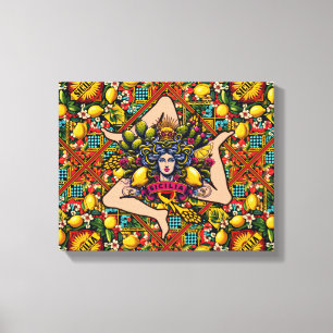 Trinacria Sicilia Canvastryck