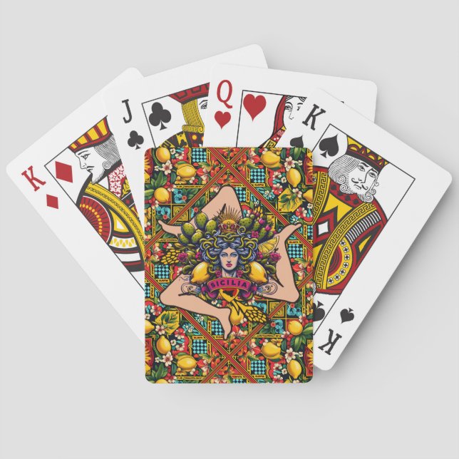 Trinacria Sicilia Casinokort (Baksidan)