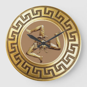 Trinacria Sicilian Clock Stor Klocka