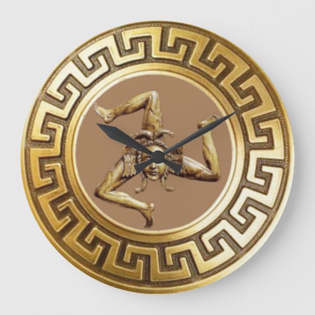 Trinacria Sicilian Clock Stor Klocka (Framsida)