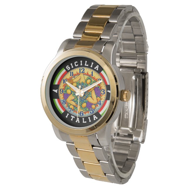 Trinacria Sicilien Italien  Armbandsur (Vinklad)