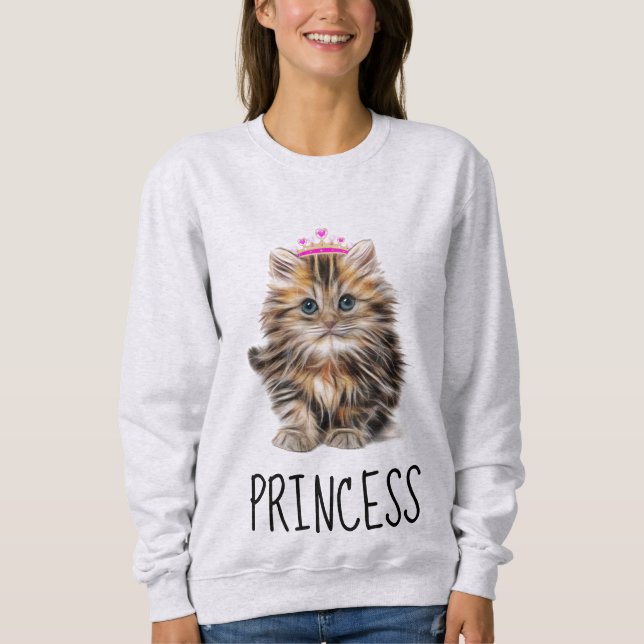 TRINCESS Dam CAT KITTEN T-Shirts (Framsida)