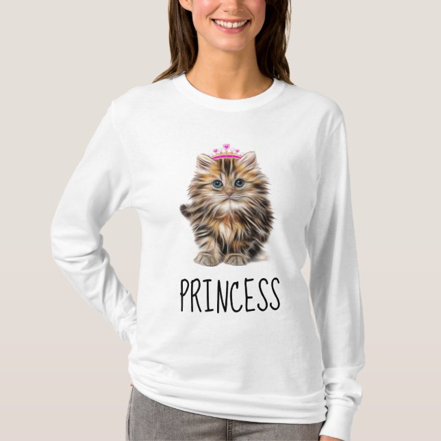 TRINCESS Dam CAT KITTEN T-Shirts (Framsida)