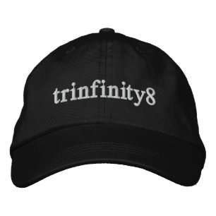 Trinfinity8 Justerbar hatt med vitt smycke Broderad Keps