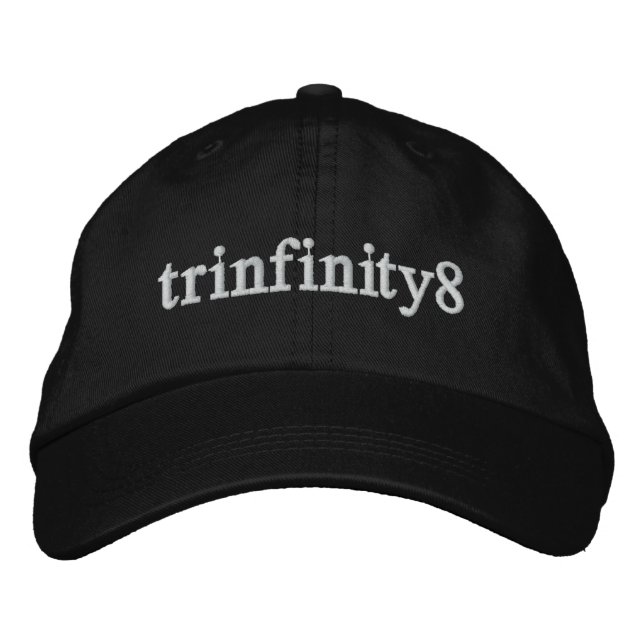 Trinfinity8 Justerbar hatt med vitt smycke Broderad Keps (Framsida)