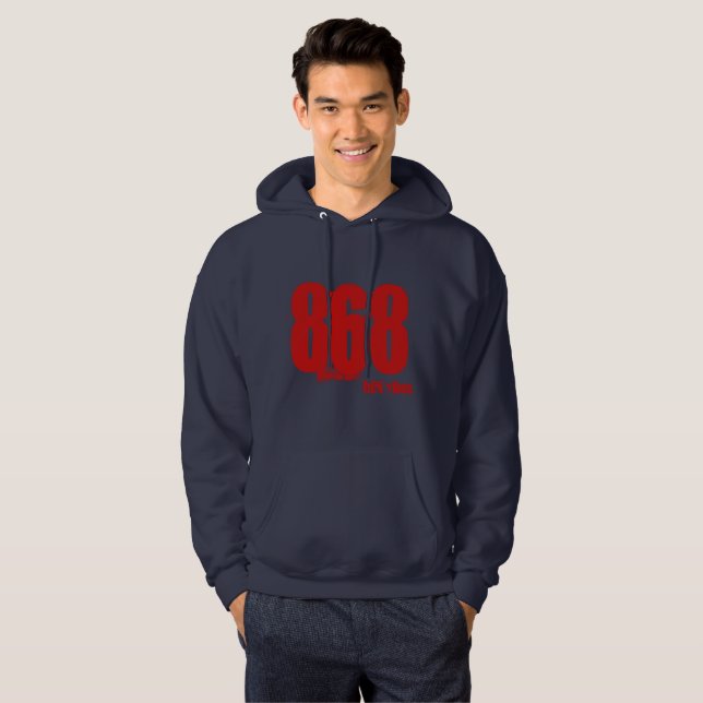 Trini Area Code Hoodie 868 (Hel framsida)