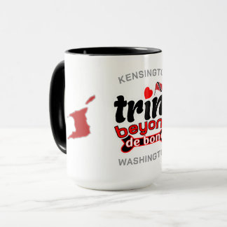 Trini Beyond de Bone Map och Namn VIT Mugg