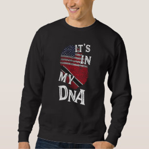 Trini Flagga American Flagga Trinidadian Land Toba Lång Ärmad Tröja