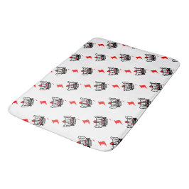 Trini till de Bone med öarna Karta Angled on WHITE Badrumsmatta