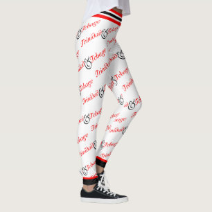 Trini / Trinidad & Tobago Patriotic - White Leggings