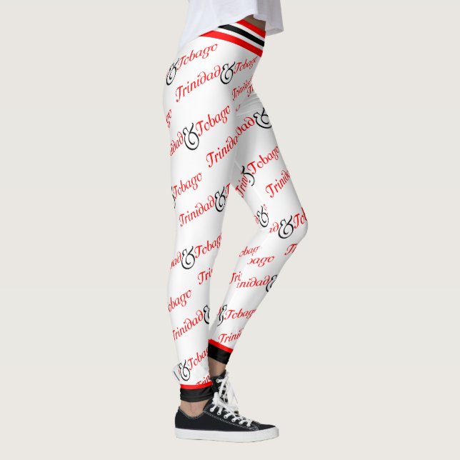 Trini / Trinidad & Tobago Patriotic - White Leggings (Höger)