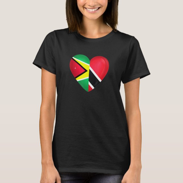 Trinidad and Tobago Flag Trini Guyana Guyanese Fla T Shirt (Framsida)