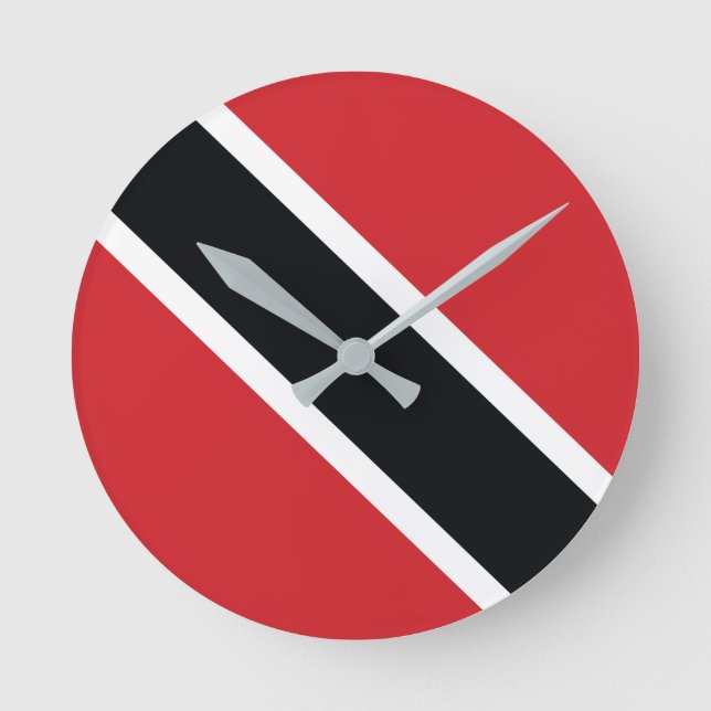 Trinidad and Tobago National Flag Clock Rund Klocka (Framsida)