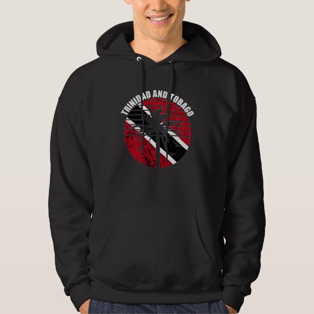 Trinidad And Tobago Summer Palm Tree Trinidadian R Hoodie (Framsida)