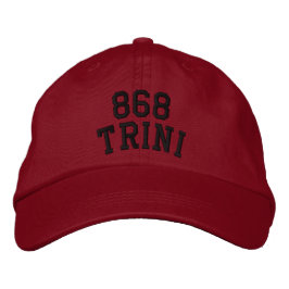 Trinidad Area Code Hat 868 Broderad Keps