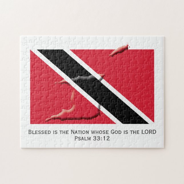 TRINIDAD | Blad nation | TRINIDADIAN FLAGGA Pussel (Horisontell)