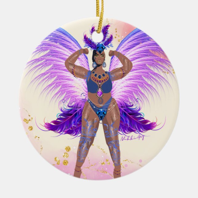 Trinidad Carnival Queen - Tropical Poster Ornament (Framsidan)