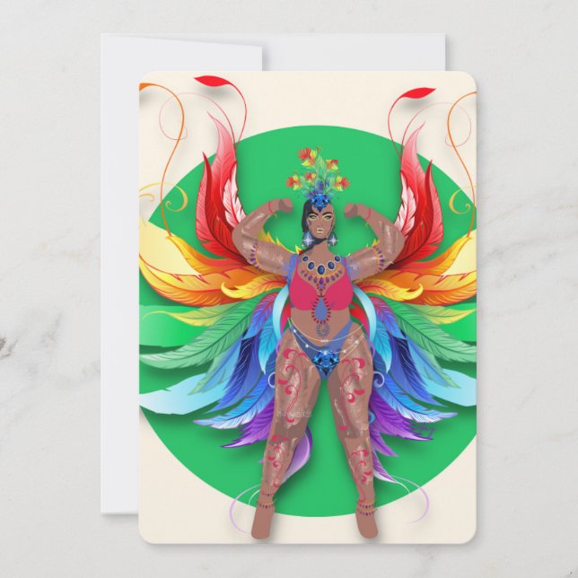 Trinidad Carnival Queen - Tropiska kort (Framsida)
