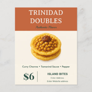 Trinidad Dubbel Karibisk Matbusiness Elegant Flygblad